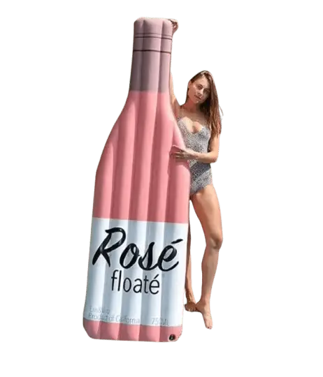 colchoneta de playa con forma de botella